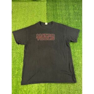 Matco Tools Mens Black Graphic T-Shirt Engine Back Print LG Gildan Ultra Cotton
